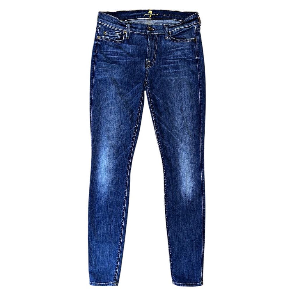 7 For All Mankind The Skinny Low-Rise Stretch Jeans Women's 28X31